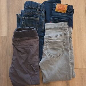Mixed Lot Of Boys Blue and Gray Jeans Pants Bundle Size 7